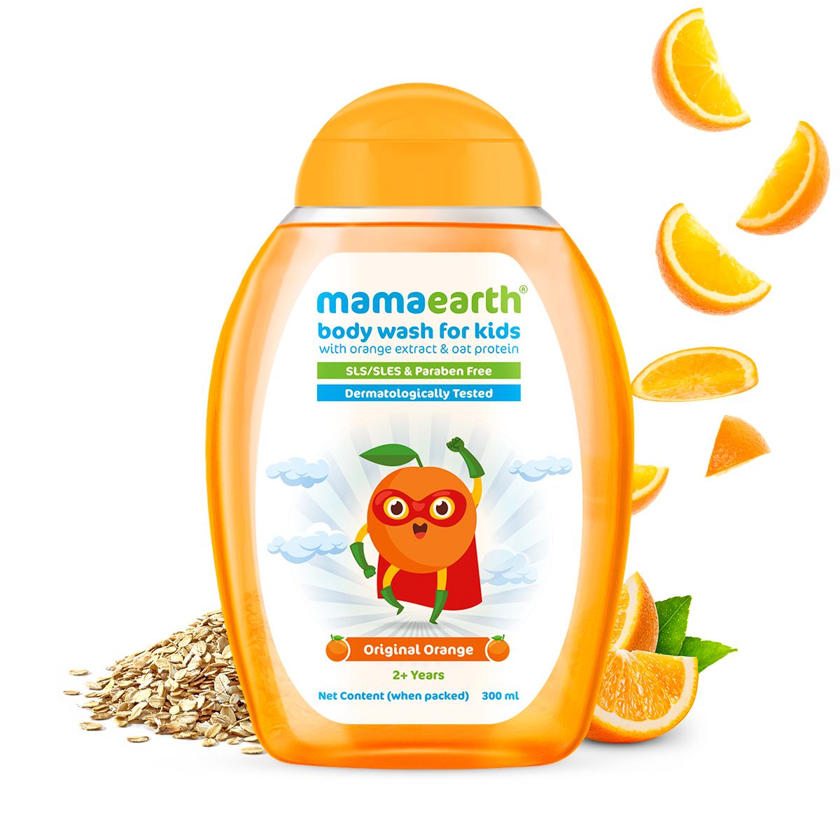 Mamaearth Original Orange Body Wash For Kids with Orange and Oat Protein, 300ml - Buy from Indicrest