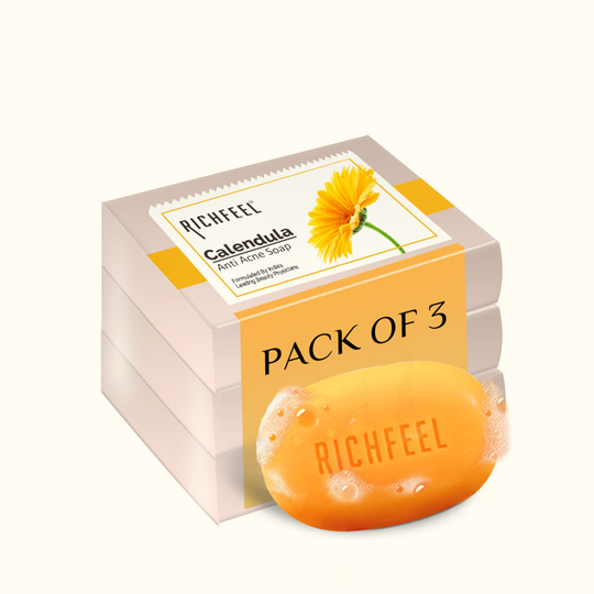 Richfeell Calendula Anti Acne Soap 75 G Pack of 3 - Buy from Indicrest