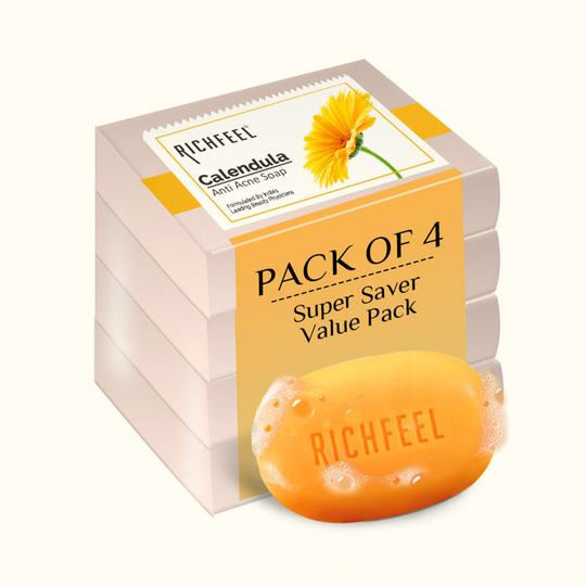 Richfeell Calendula Anti Acne Soap 75 G Pack of 4 - Buy from Indicrest