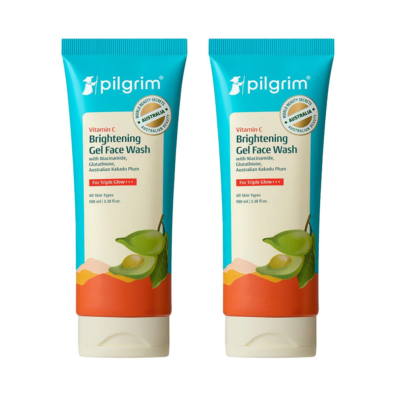 Pilgrim Vitamin C Brightening Gel Face Wash - Pack of 2, 100ml - Buy from Indicrest