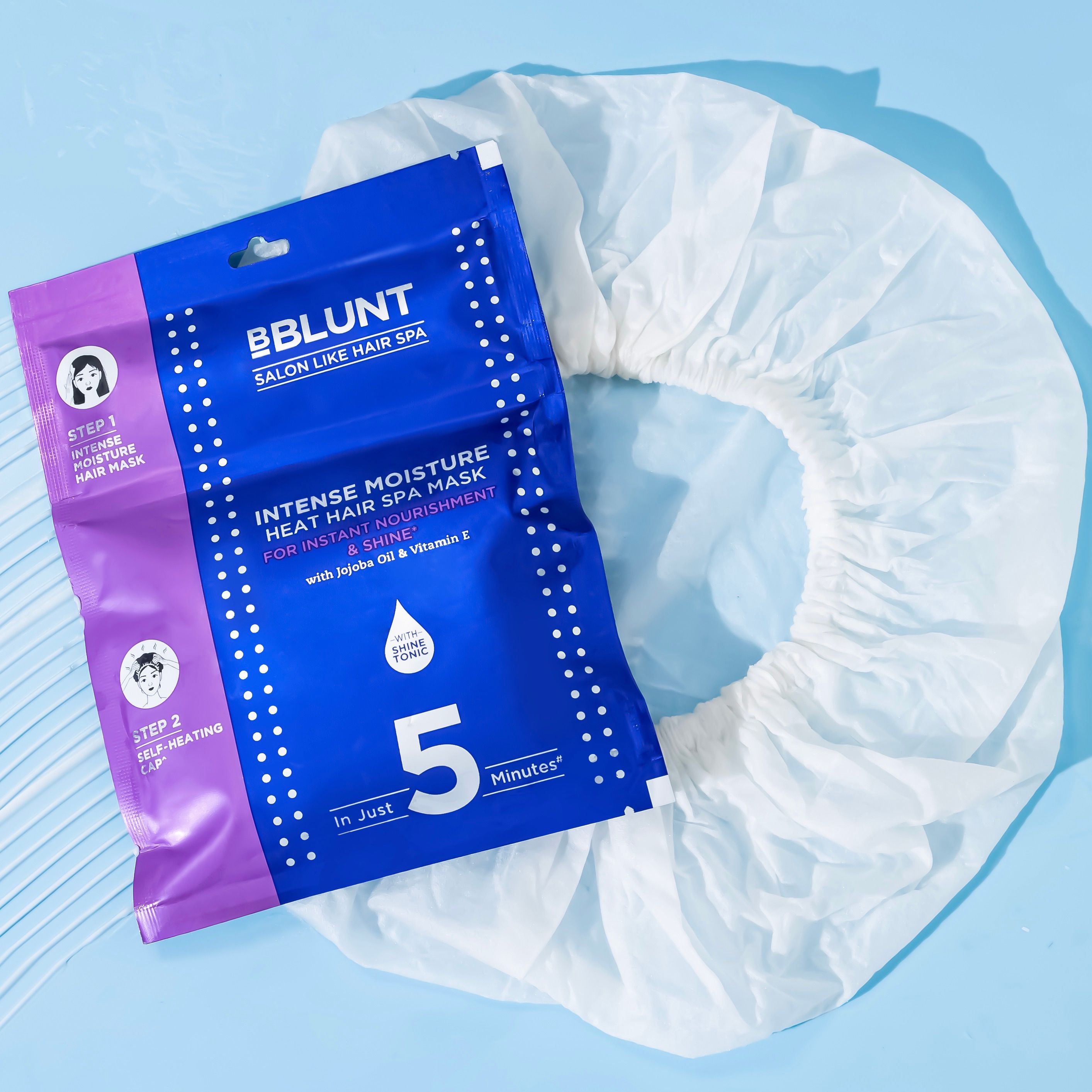 Bblunt Intense Moisture Heat Hair Spa Mask with Jojoba Oil & Vitamin E for SalonLike Hair Spa at Home, 70g - Image 8 - Buy from Indicrest