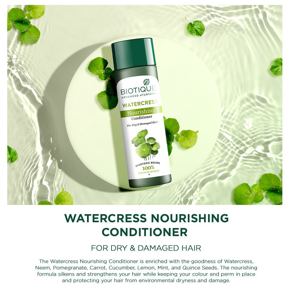 Biotique Watercress Nourishing Conditioner, 180ml - Image 3 - Buy from Indicrest