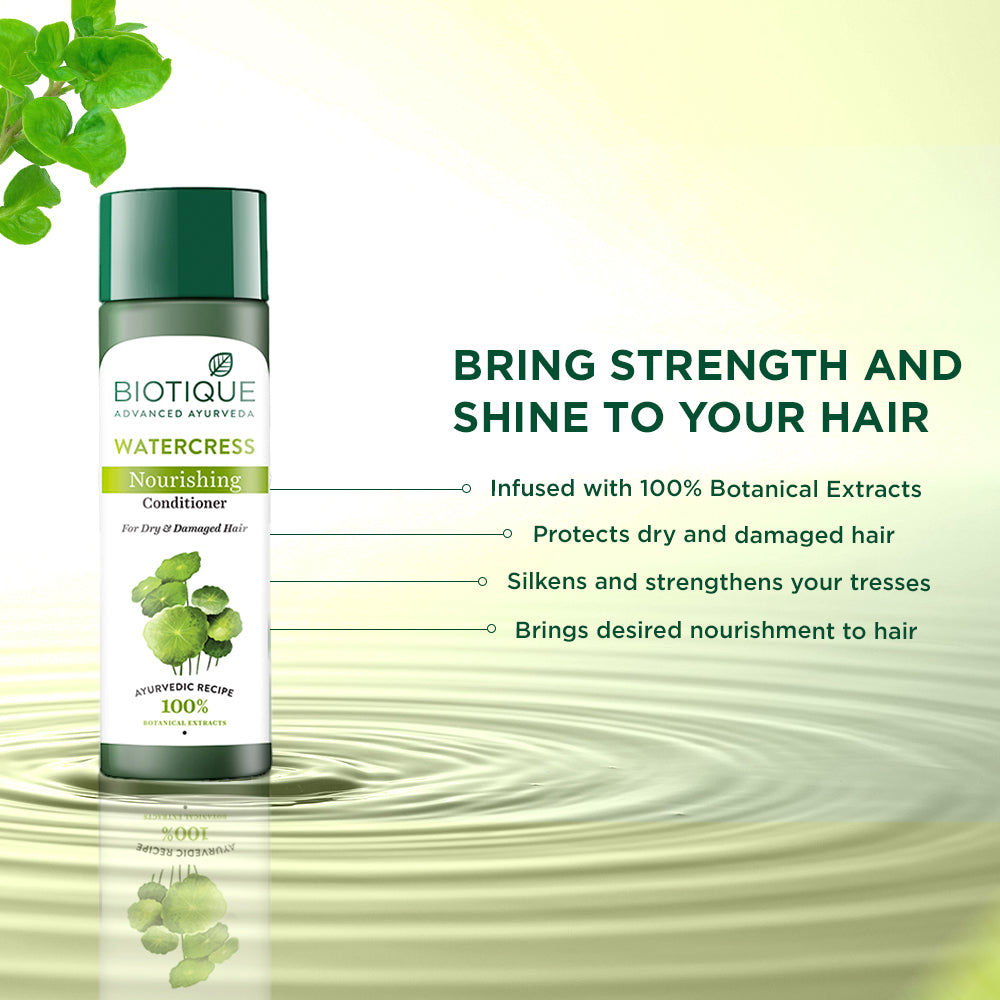 Biotique Watercress Nourishing Conditioner, 180ml - Image 6 - Buy from Indicrest