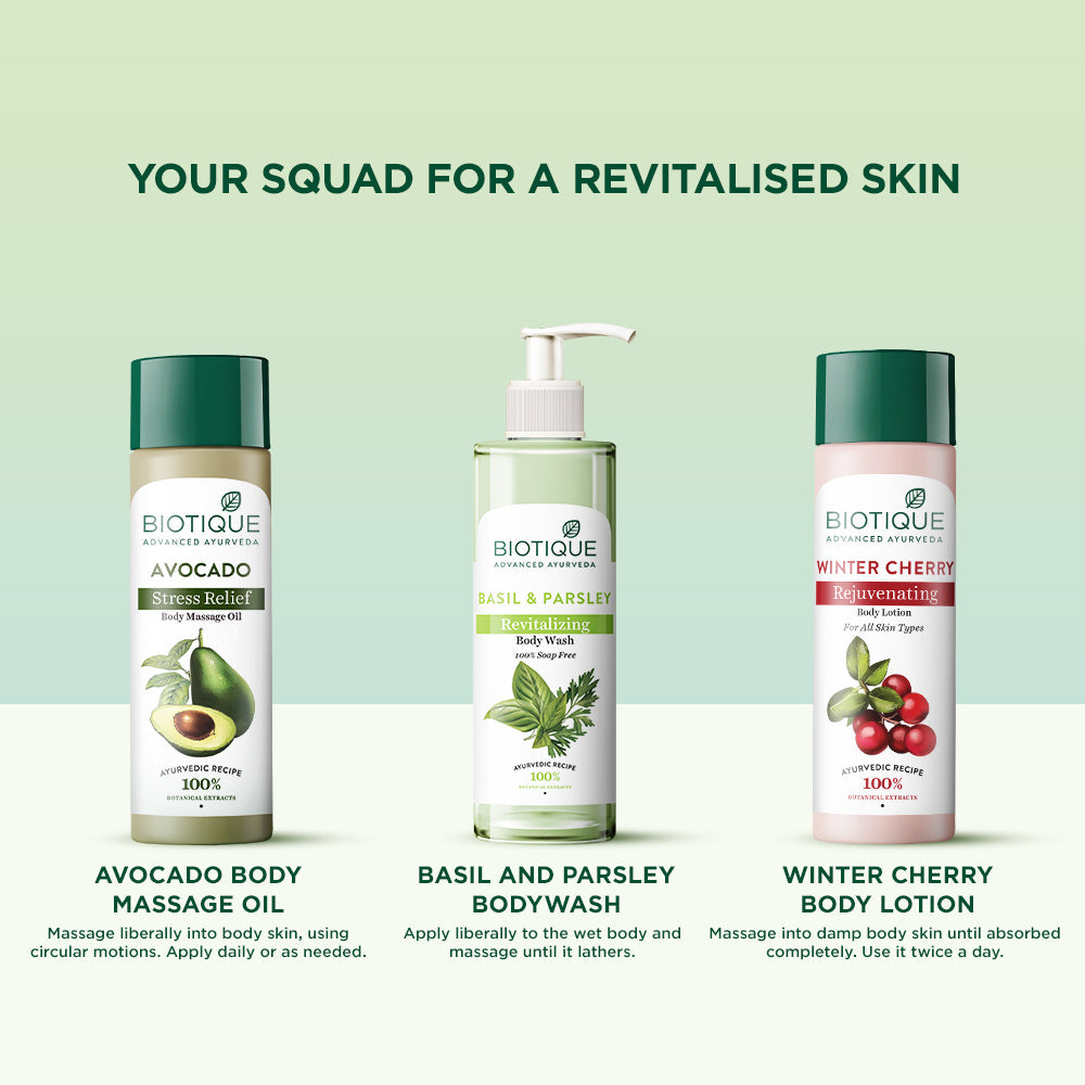 Biotique Basil & Parsley Revitalizing Body Wash, 200ml - Image 8 - Buy from Indicrest