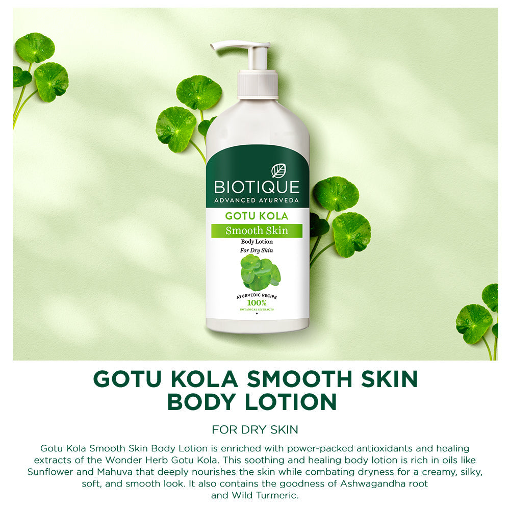 Biotique Gotu Kola Smooth Skin Body Lotion, 300ml - Image 3 - Buy from Indicrest