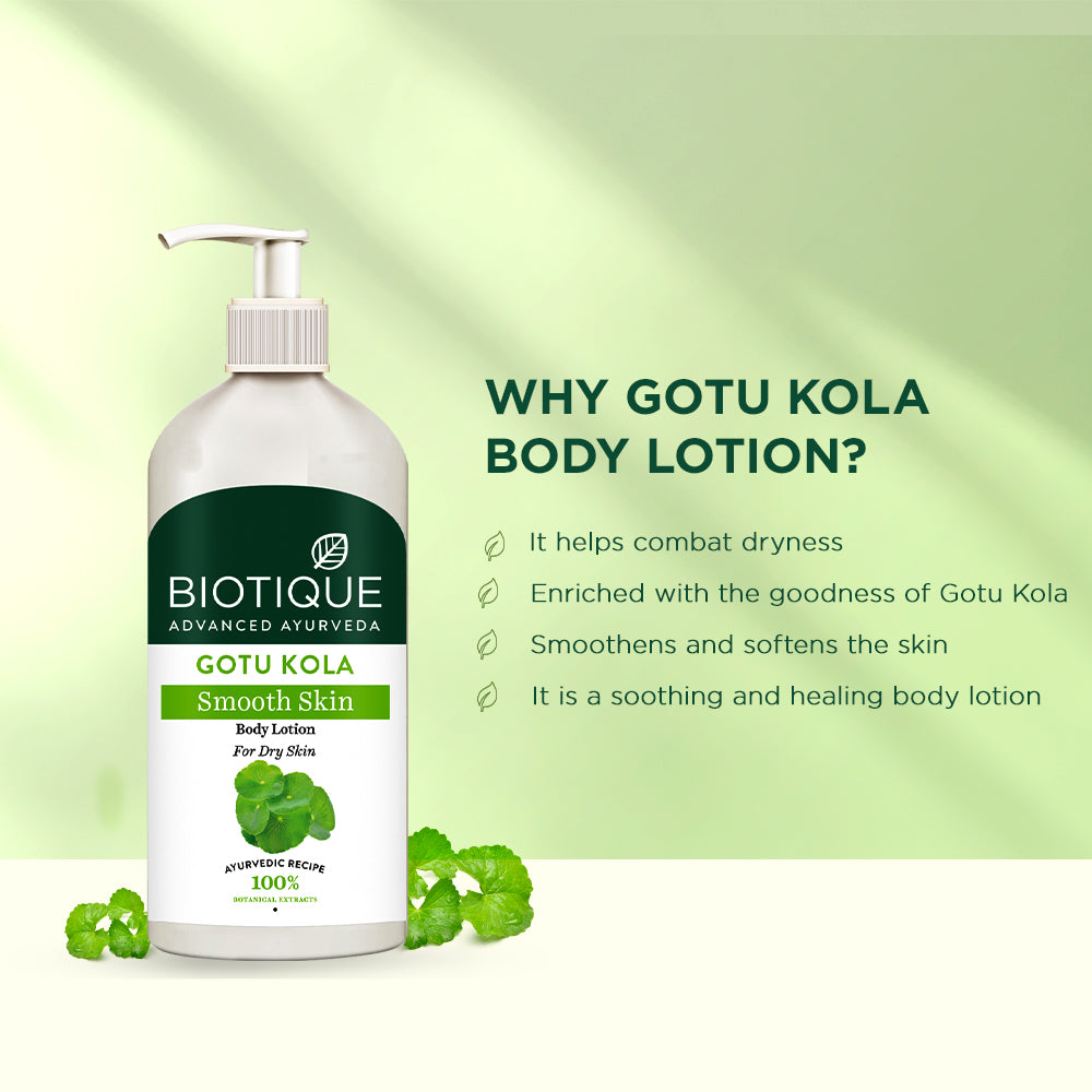 Biotique Gotu Kola Smooth Skin Body Lotion, 300ml - Image 4 - Buy from Indicrest