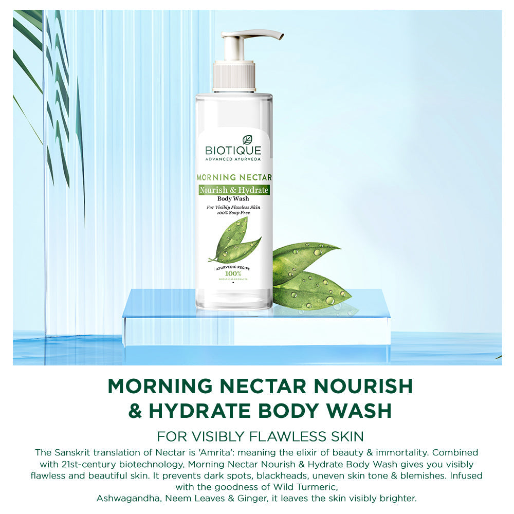 Biotique Morning Nectar Nourish & Hydrate Body Wash, 200ml - Image 2 - Buy from Indicrest