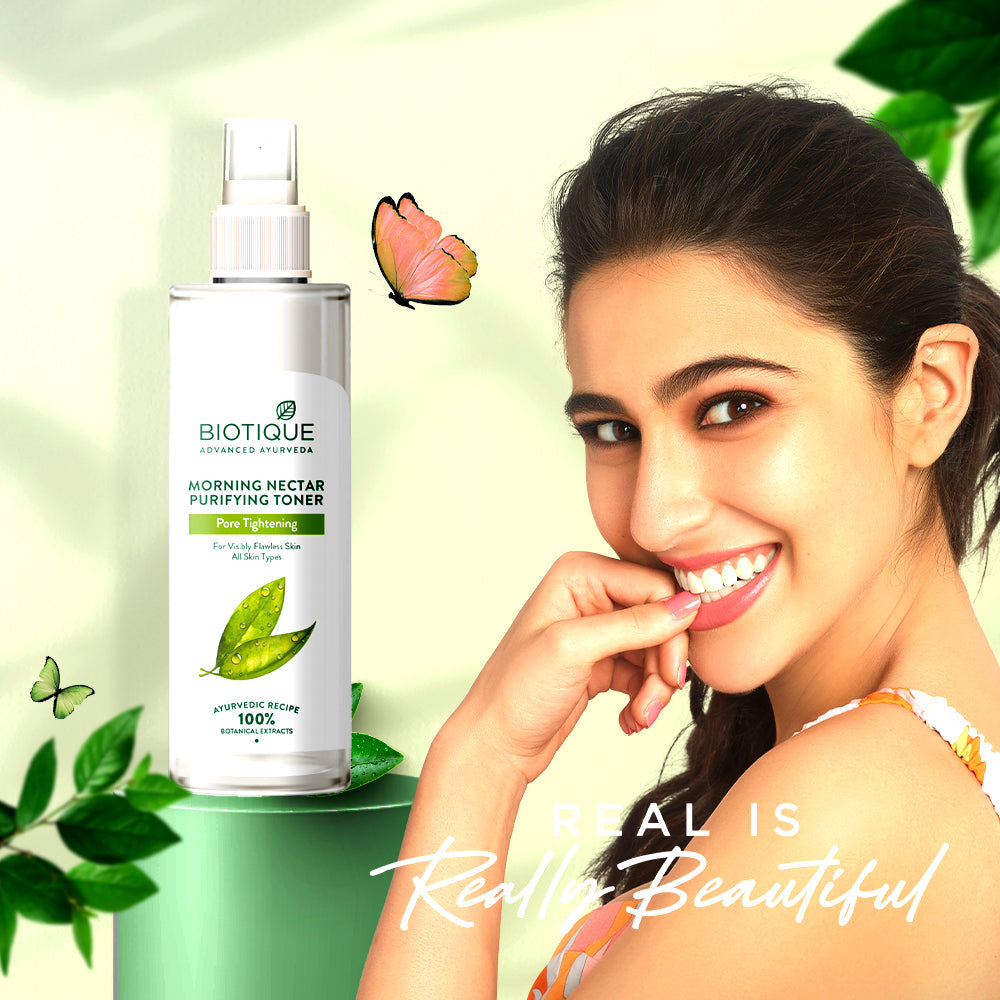 Biotique Morning Nectar Pore Tightening Purifying Toner, 200ml - Image 2 - Buy from Indicrest