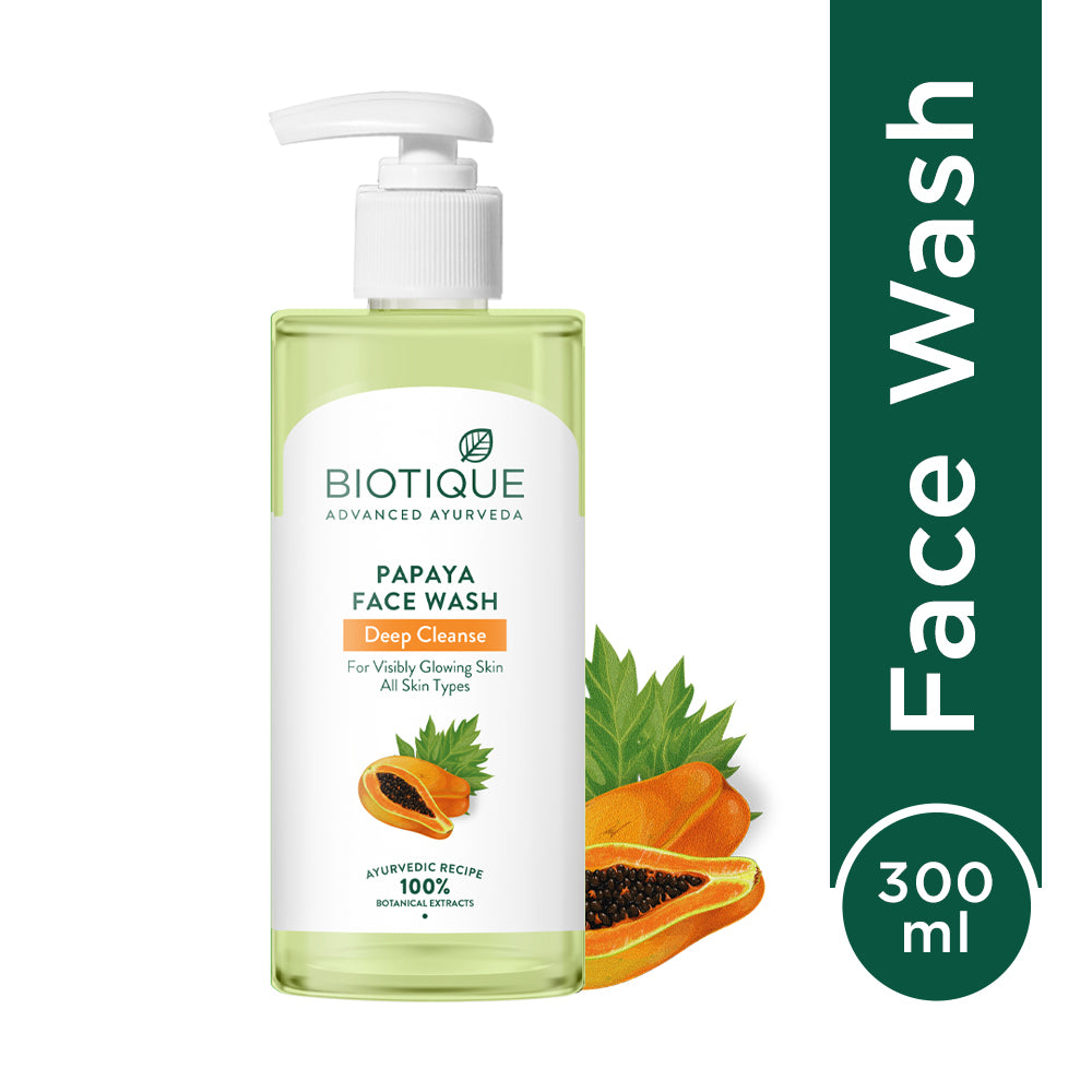 Biotique Papaya Deep Cleanse Face Wash, 300ml - Buy from Indicrest