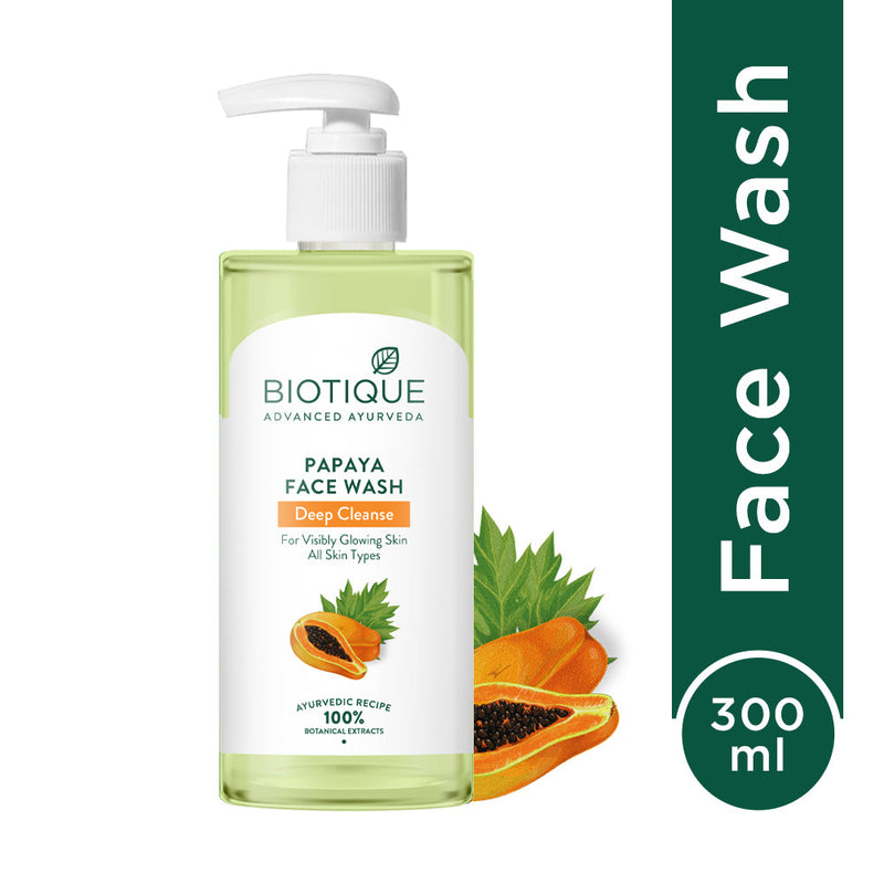 Biotique Papaya Deep Cleanse Face Wash, 300ml - Buy from Indicrest