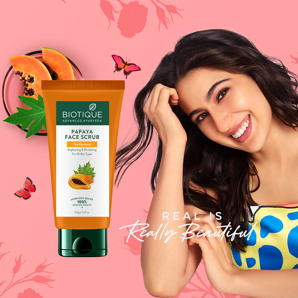 Biotique Papaya Tan Removal Brightening & Revitalizing Face Scrub, 150g - Image 3 - Buy from Indicrest