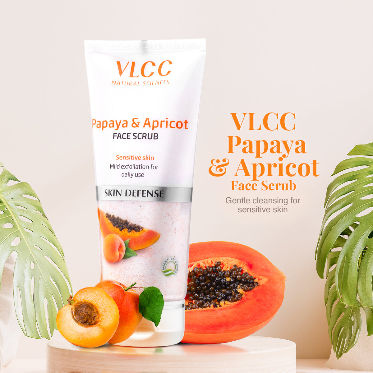 VLCC Papaya and Apricot Face Scrub - 80 g - Image 2 - Buy from Indicrest