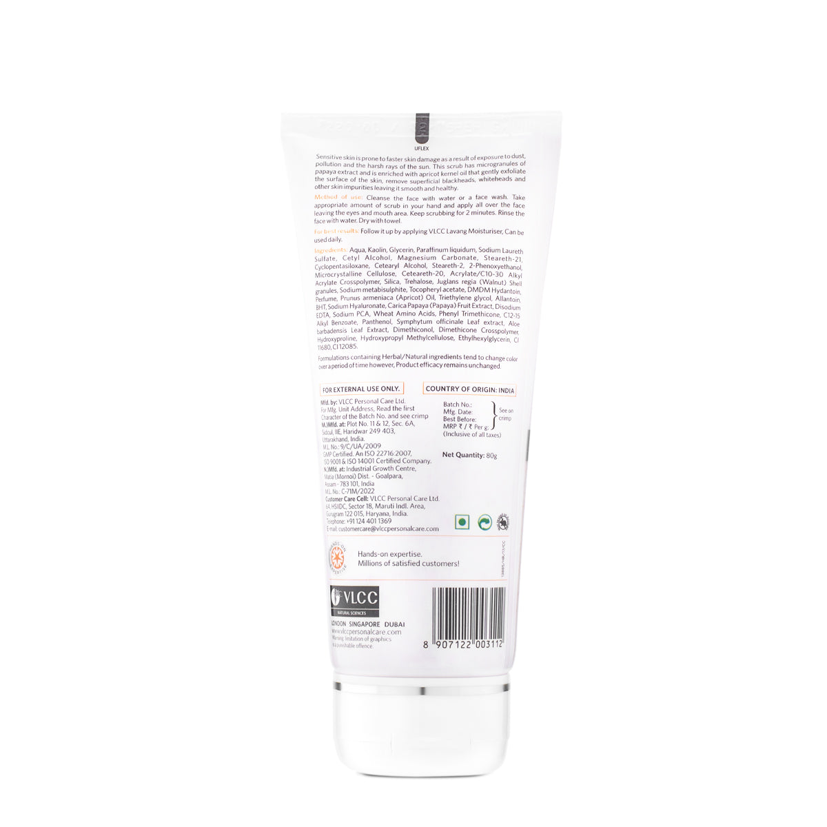 VLCC Papaya and Apricot Face Scrub - 80 g - Image 6 - Buy from Indicrest