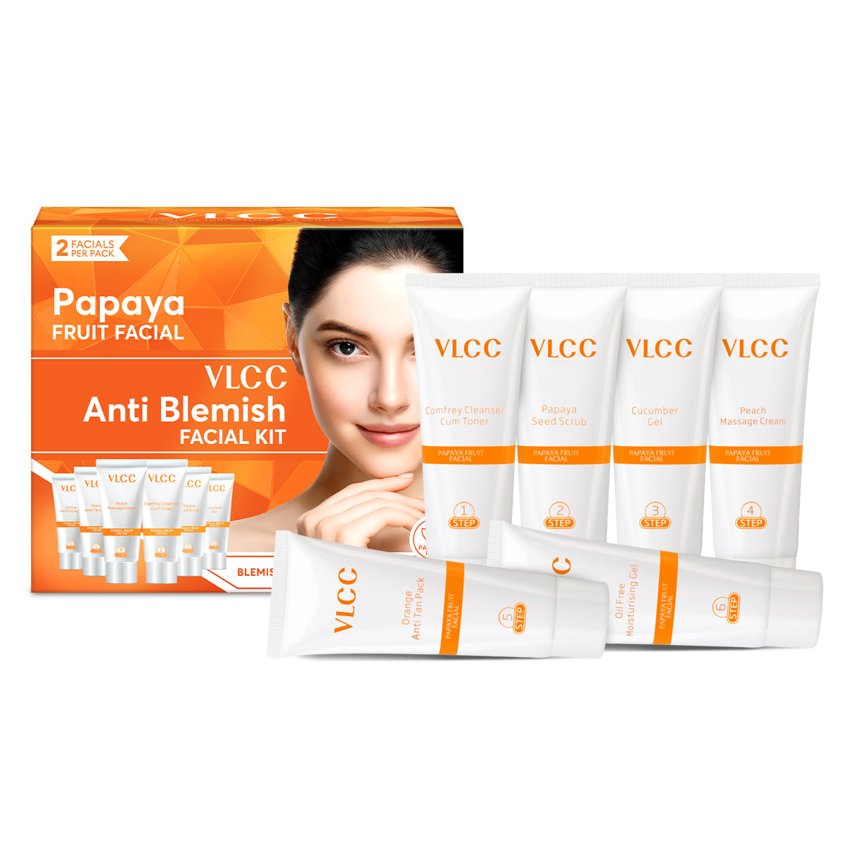 VLCC Papaya Fruit Single Facial Kit - 60 g - Image 3 - Buy from Indicrest