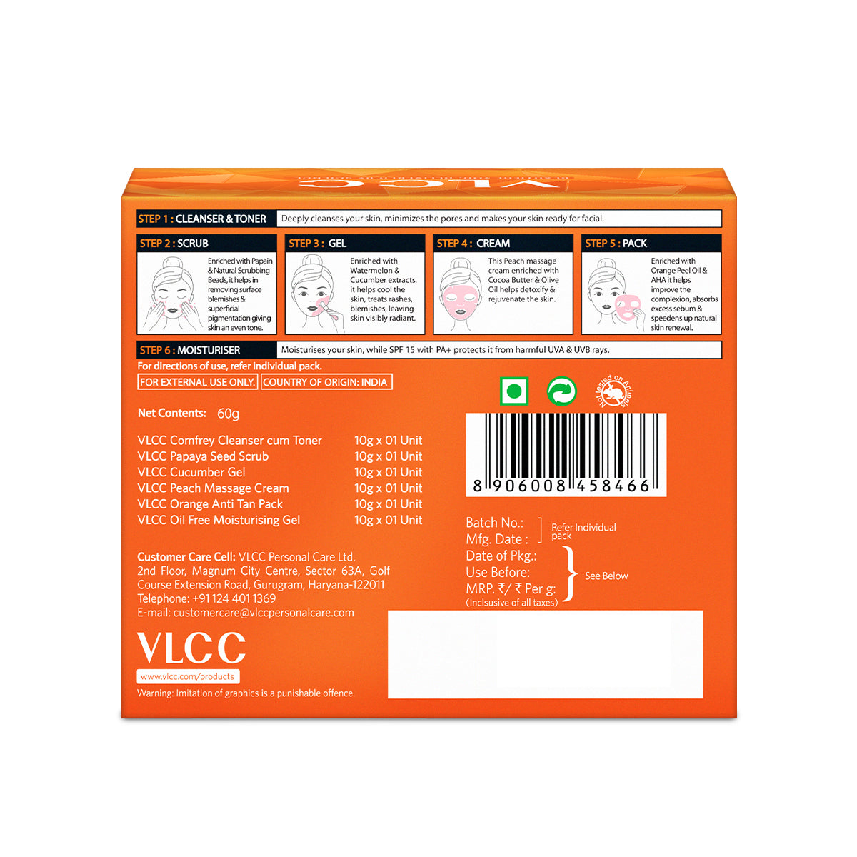 VLCC Papaya Fruit Single Facial Kit - 60 g - Image 8 - Buy from Indicrest