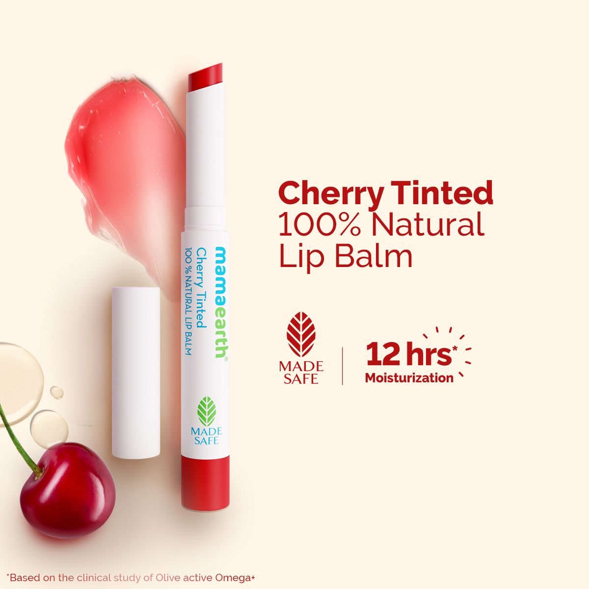 Mamaearth Cherry Tinted 100% Natural Lip Balm with Cherry & Coconut Oil for 12 hrs Moisturized Lips, 2g - Image 7 - Buy from Indicrest