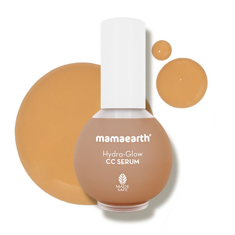 Mamaearth Hydra-Glow CC Serum with Vitamin C & Hyaluronic Acid, Peach, 30ml - Buy from Indicrest