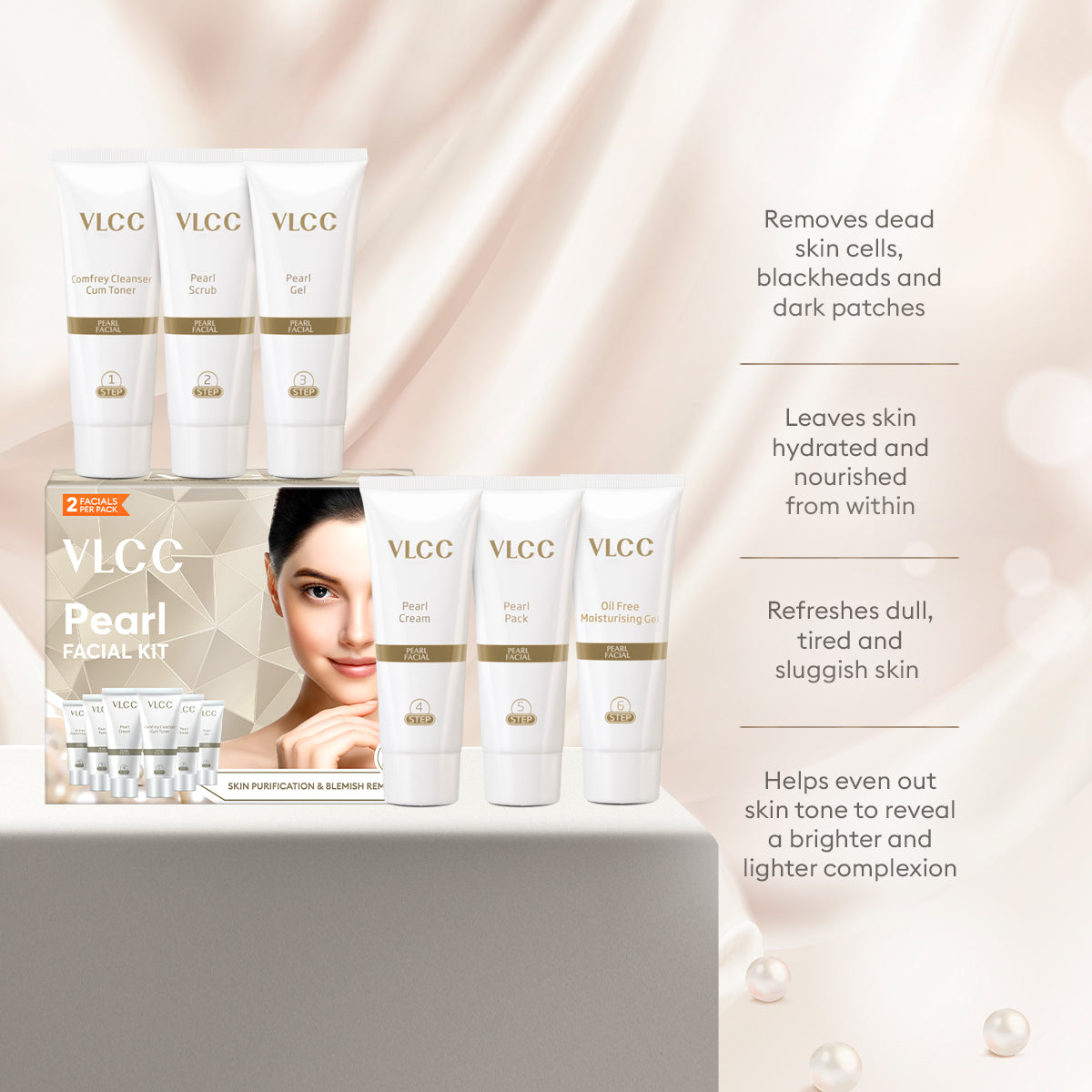 VLCC Pearl Single Facial Kit - 60 g - Image 4 - Buy from Indicrest
