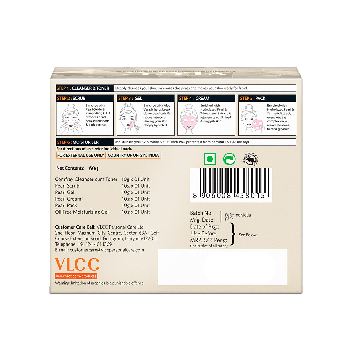 VLCC Pearl Single Facial Kit - 60 g - Image 8 - Buy from Indicrest