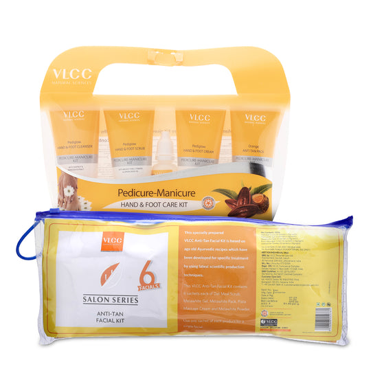 VLCC Salon Series Anti-Tan Facial Kit and Pedicure-Manicure Kit - Buy from Indicrest