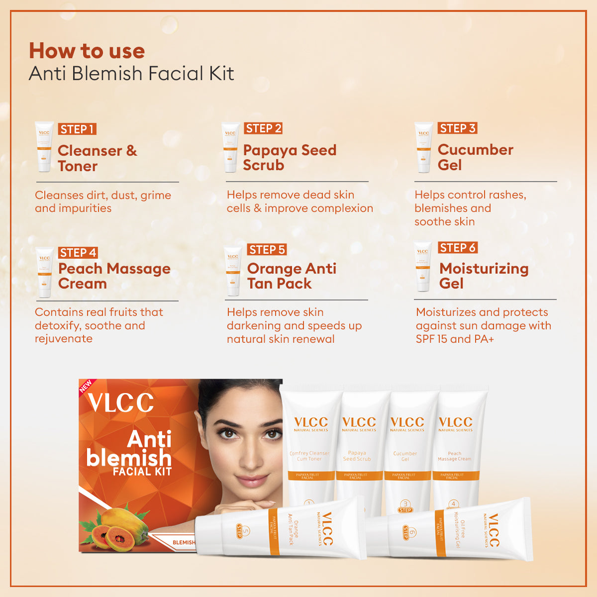 VLCC Anti Blemish Single Facial Kit and Pedicure Manicure Kit Combo - Image 4 - Buy from Indicrest