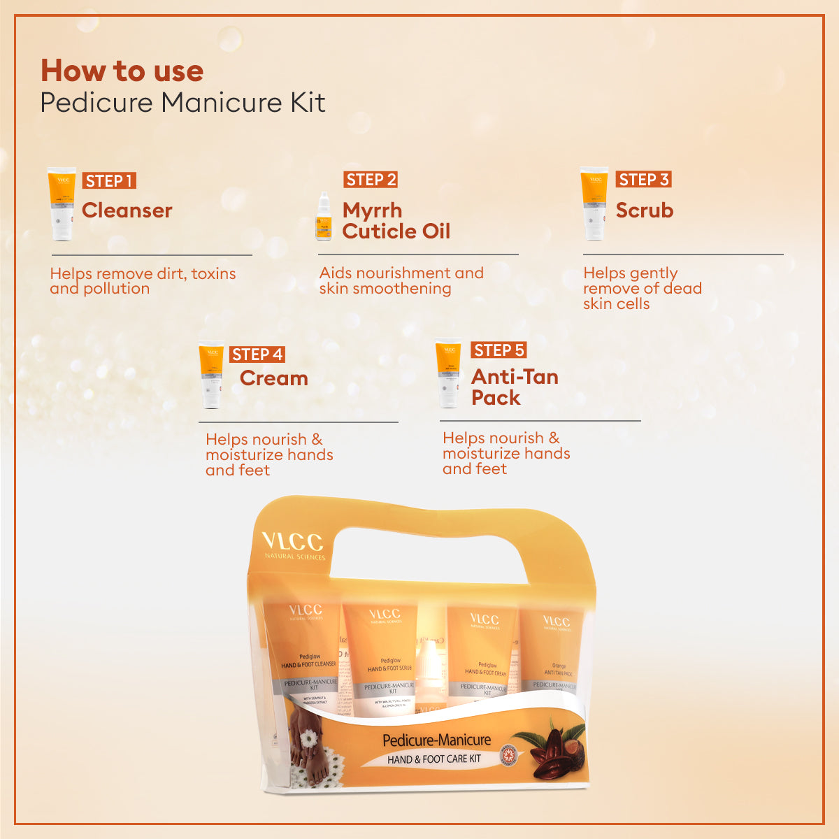 VLCC Anti Blemish Single Facial Kit and Pedicure Manicure Kit Combo - Image 5 - Buy from Indicrest