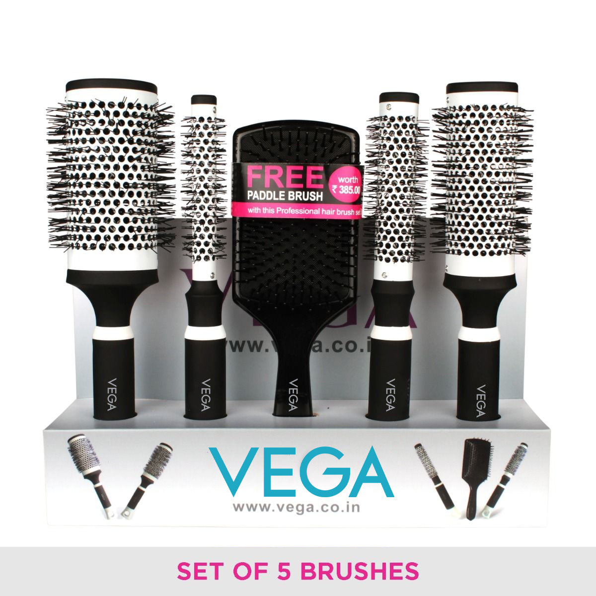 Vega Professional Hair Brushes Set - PHBS-01