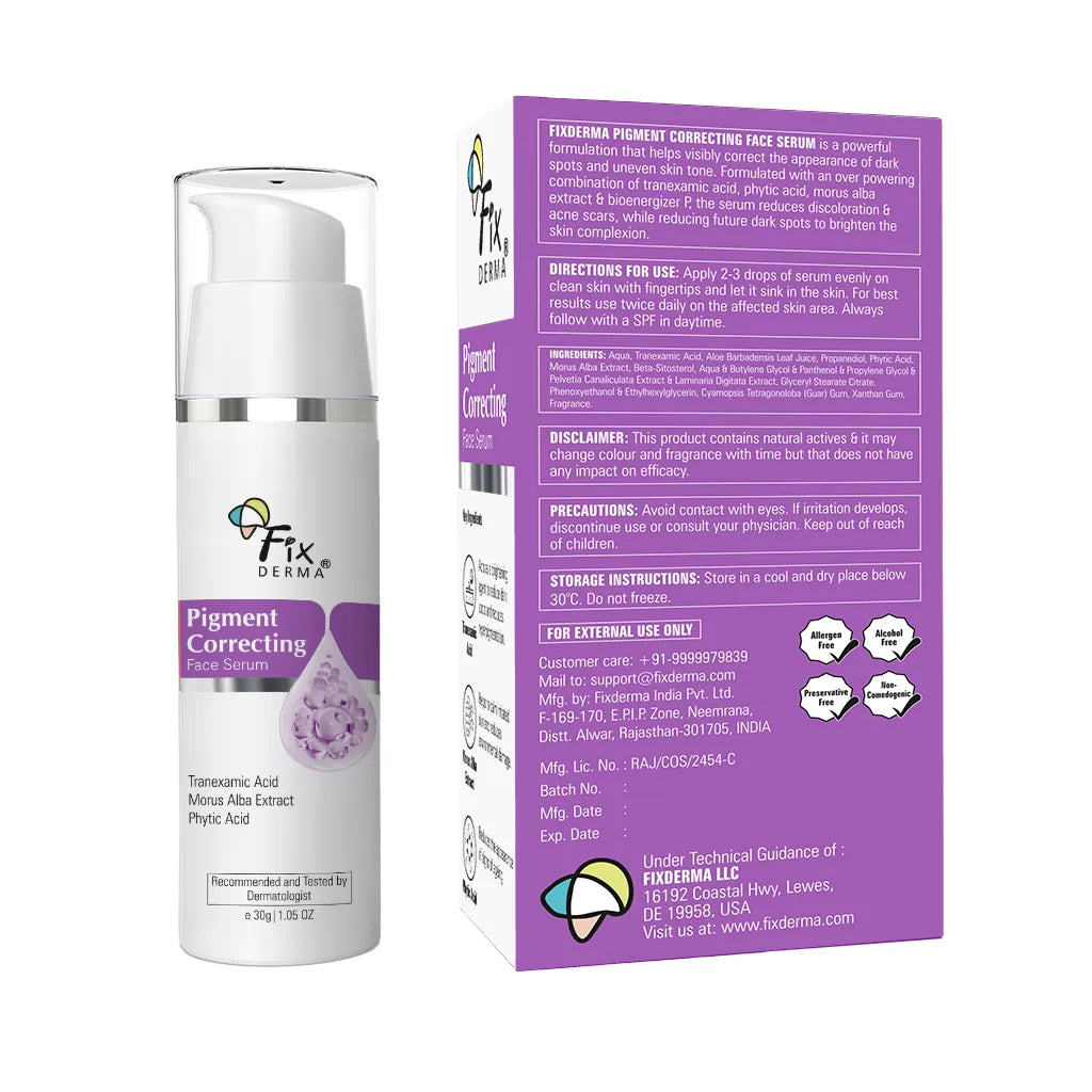 Fixderma Pigment Correcting Face Serum | Tranexamic Acid to Fight Away Pigmentation, 30g - Image 9 - Buy from Indicrest