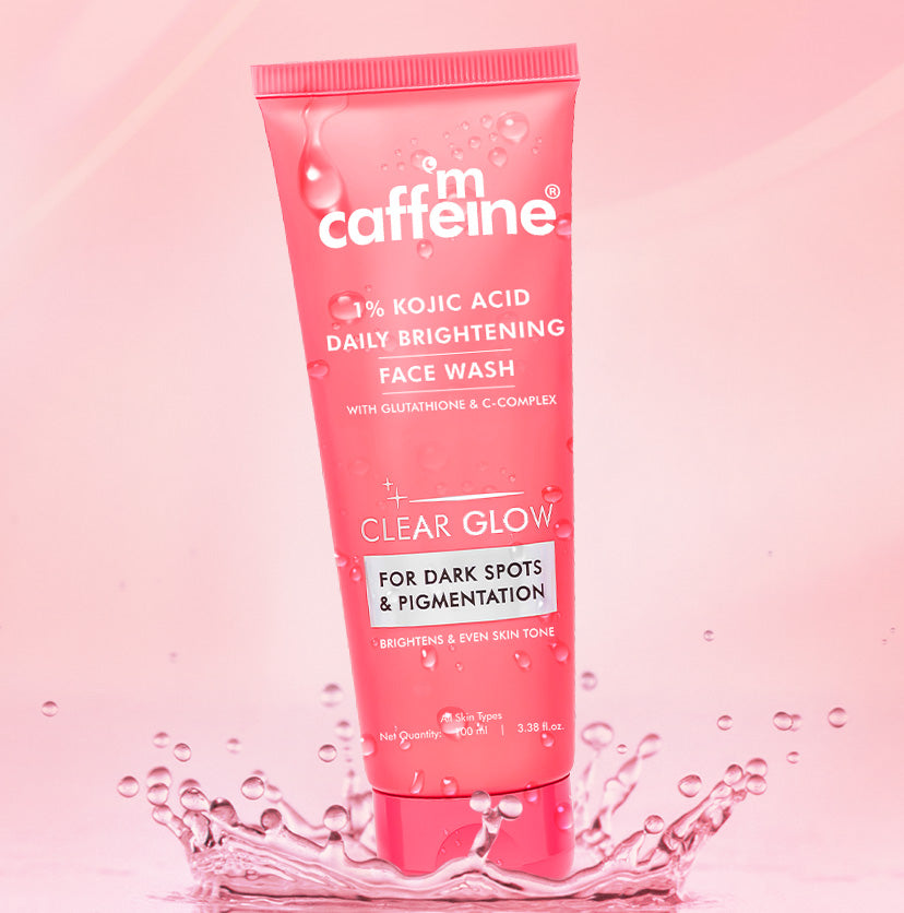 Mcaffeine Brightening Face Wash - 1% Kojic Acid & glutathione, 100ml - Buy from Indicrest