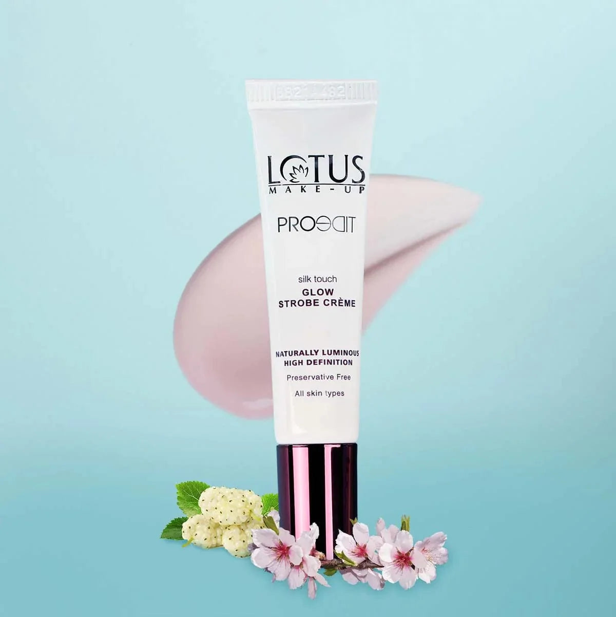 Lotus Herbals Proedit Silk Touch Glow Strobe Cream, Pink, 12g