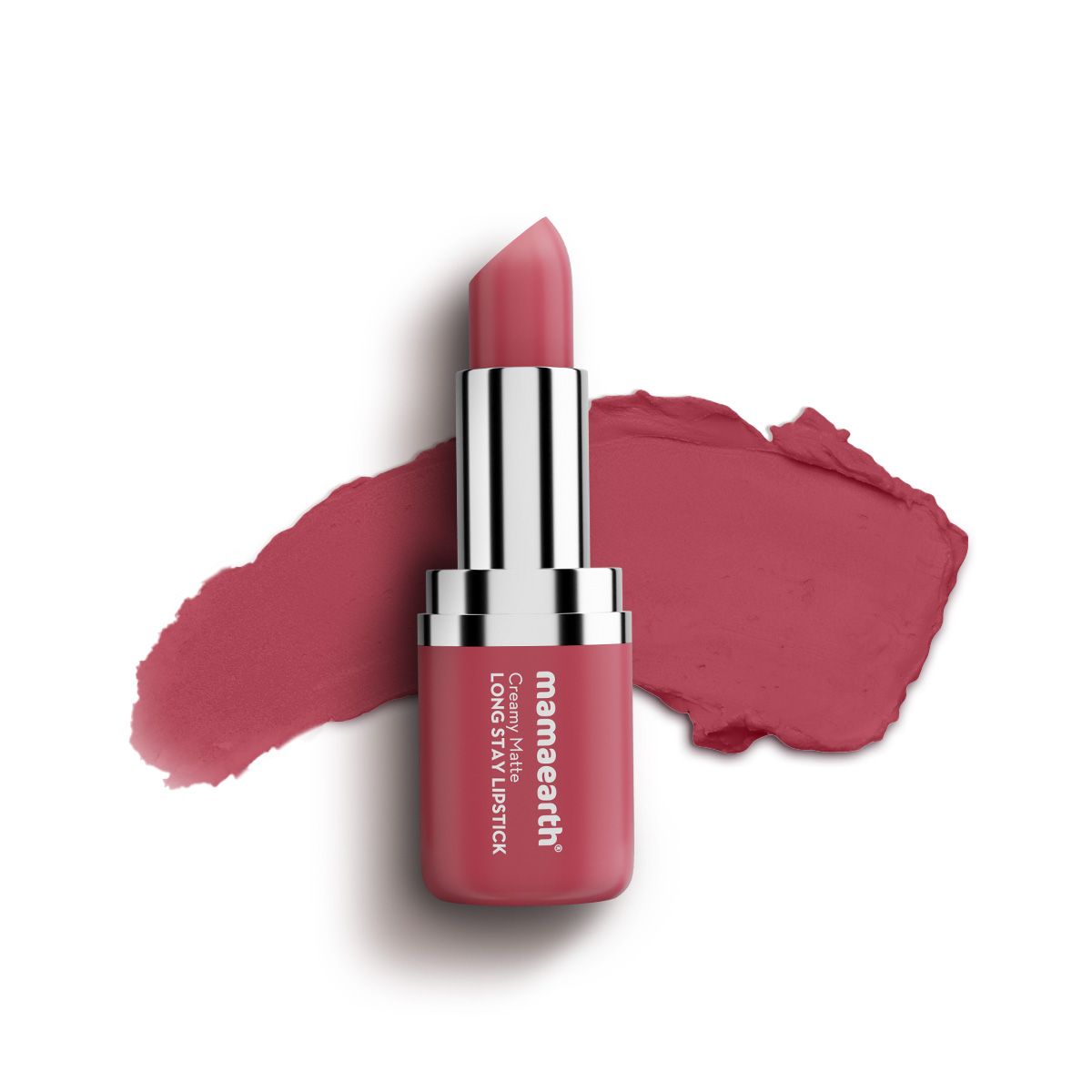 Mamaearth Creamy Matte Long Stay Lipstick with Murumuru Butter and Vitamin E, 4.2g | Pink Rose - Buy from Indicrest