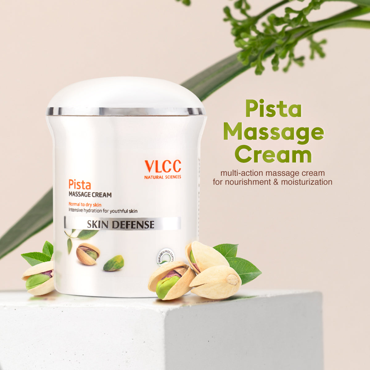 VLCC Pista Massage Cream - Normal to Dry Skin - 50 g - Image 3 - Buy from Indicrest