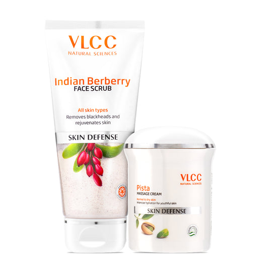 VLCC Pista Massage Cream and Indian Berberry Face Scrub - Buy from Indicrest