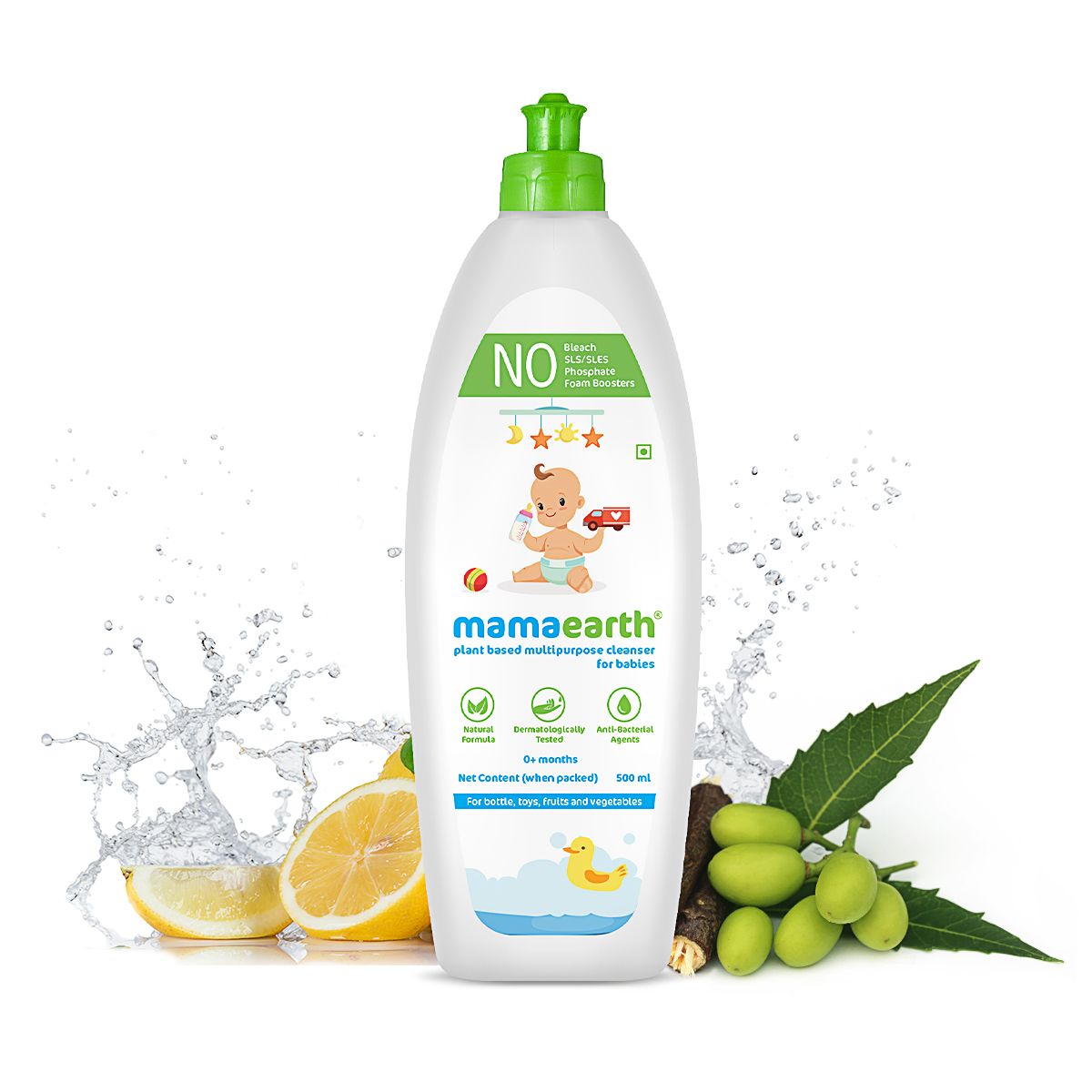 Mamaearth Plant-Based Multipurpose Cleanser for Babies, 500ml - Buy from Indicrest