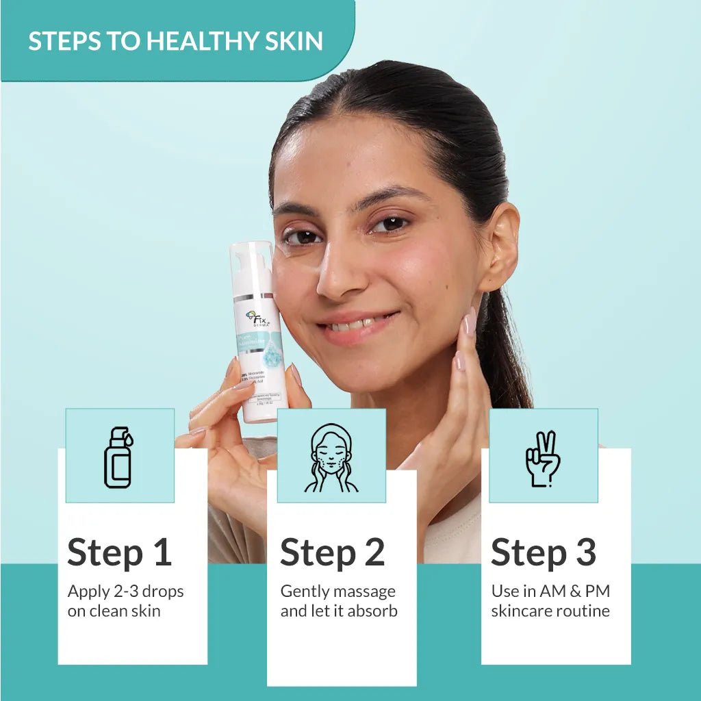 Fixderma Pore Minimizer Face Serum | 20% Niacinamide for Minimizing Enlarged Pores Over Time, 30g - Image 4 - Buy from Indicrest