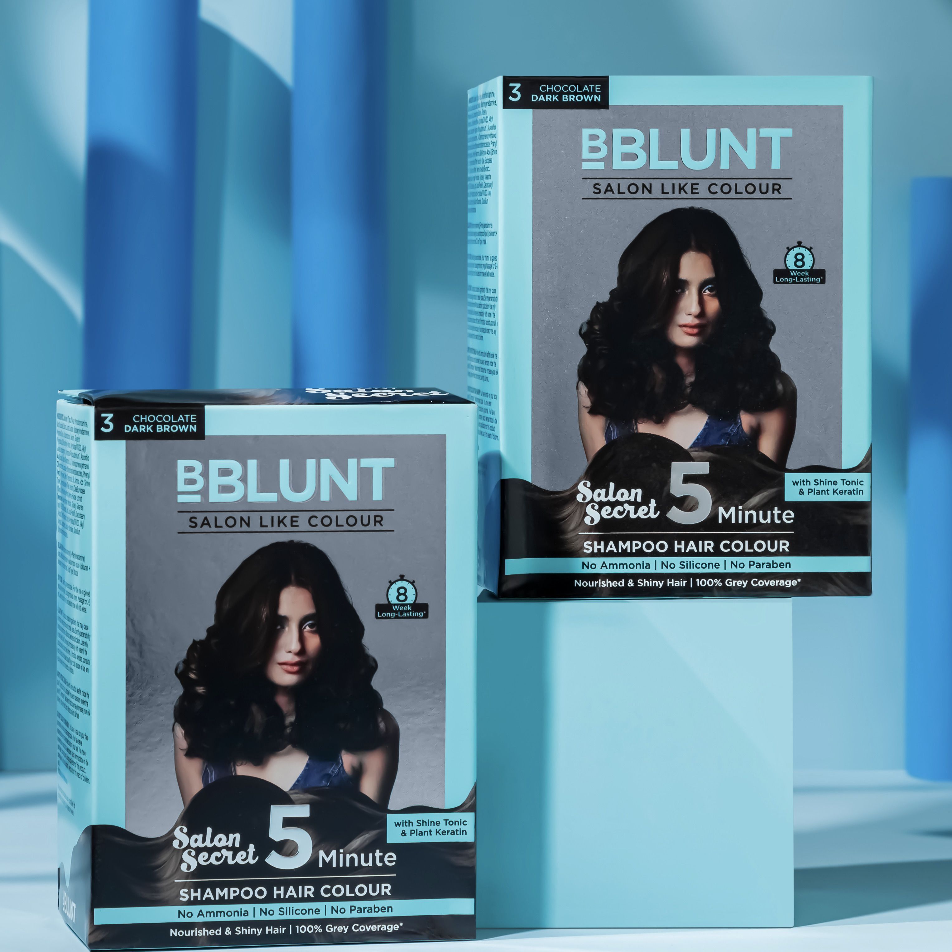 Bblunt 5 Min Shampoo Choco Dark Brown Duo, Chocolate Dark Brown Pack of 2 - Image 2 - Buy from Indicrest