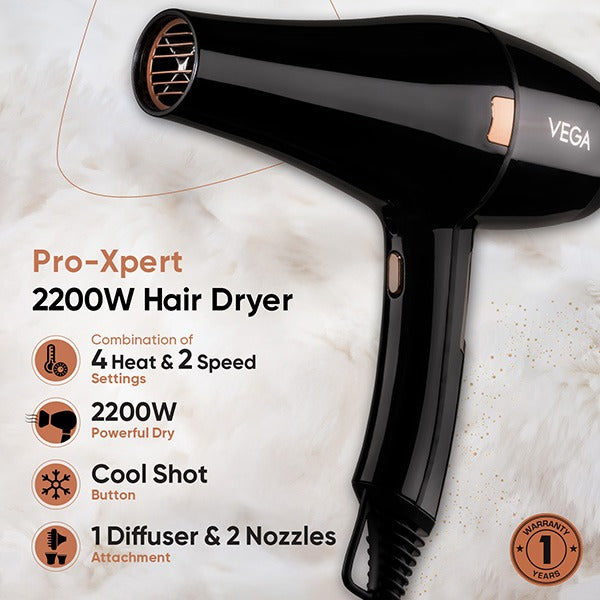 Vega Pro-Xpert 2200-2400 Watts Hair Dryer - VHDP-03