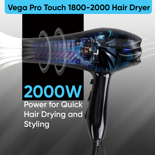 Vega Pro Touch 1800-2000 Watts Hair Dryer - VHDP-02