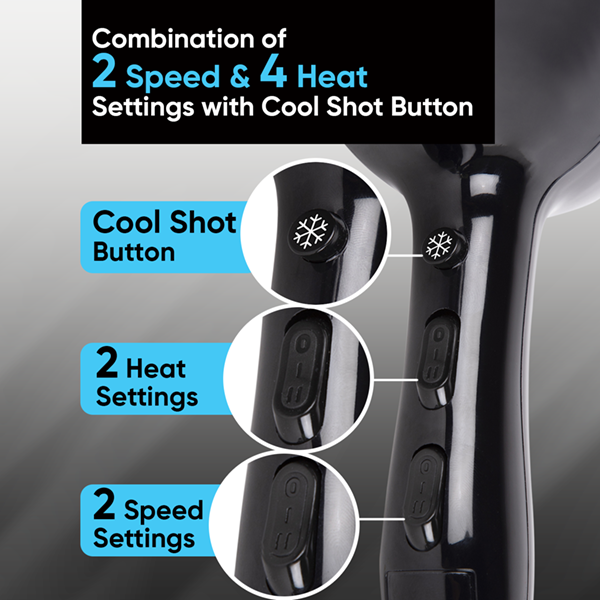 Vega Pro Touch 1800-2000 Watts Hair Dryer - VHDP-02