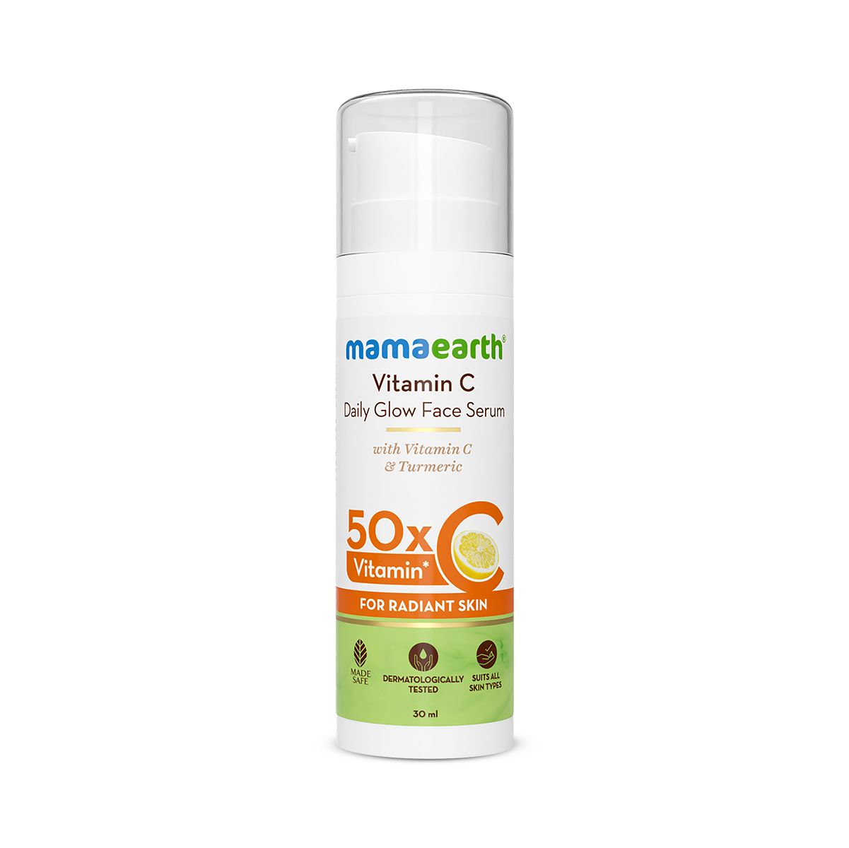 Mamaearth Vitamin C Daily Glow Face Serum With Vitamin C & Turmeric for Radiant Skin, 30ml - Image 2 - Buy from Indicrest