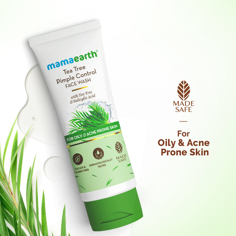 Mamaearth Tea Tree Pimple Control Face Wash with Tea Tree & Salicylic for Oily & Acne-Prone Skin, 100ml - Buy from Indicrest