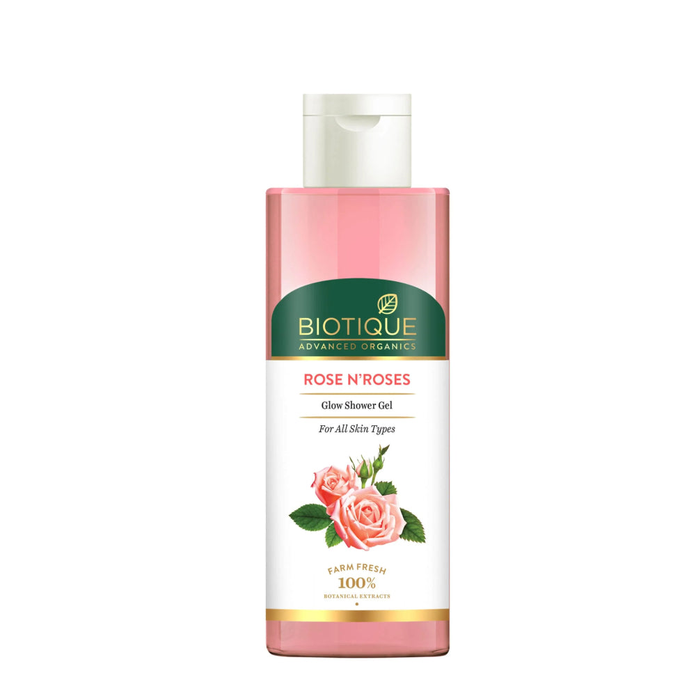 Biotique Rose N'ROSES Glow Shower Gel, 200ml - Buy from Indicrest