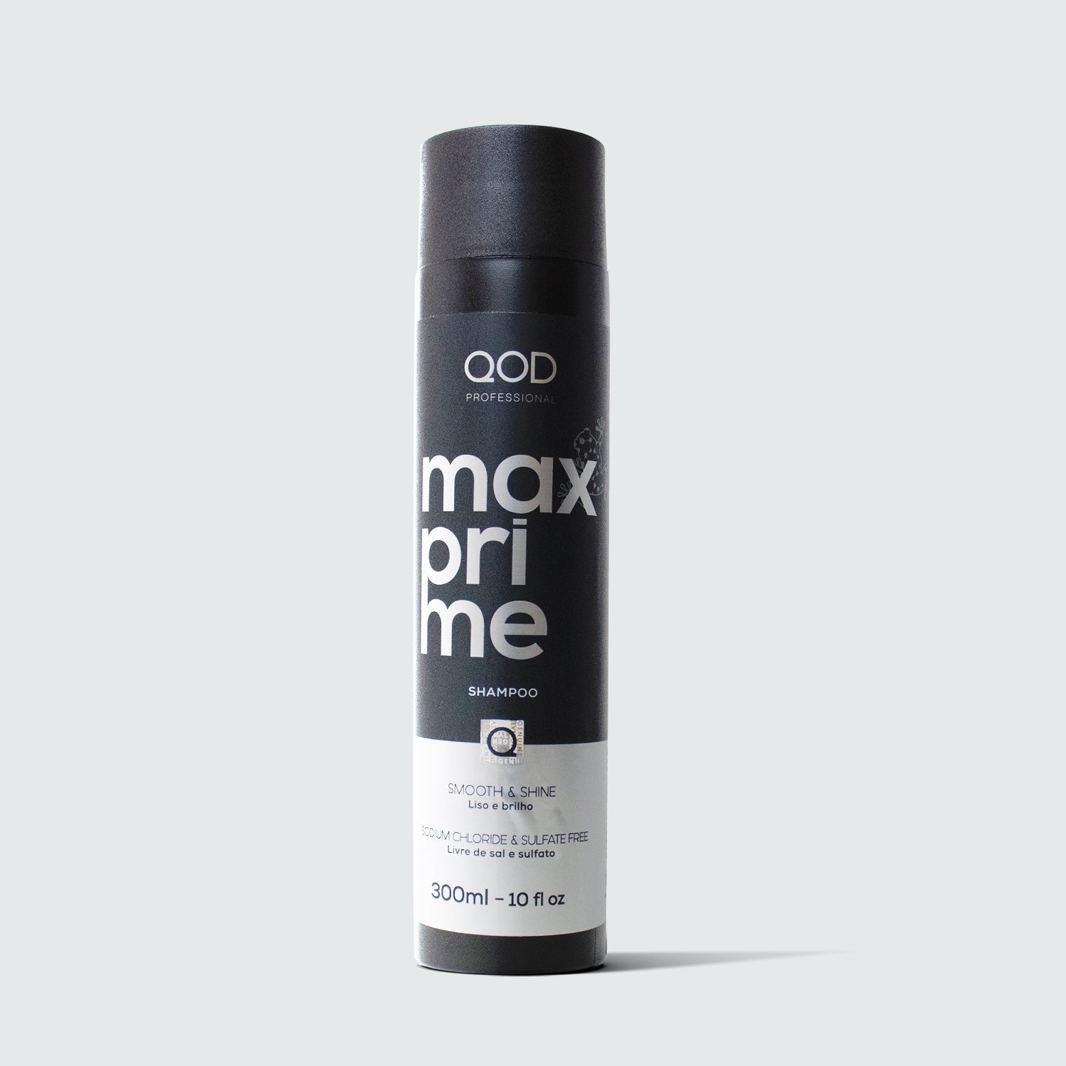 qod max prime shampoo bottle