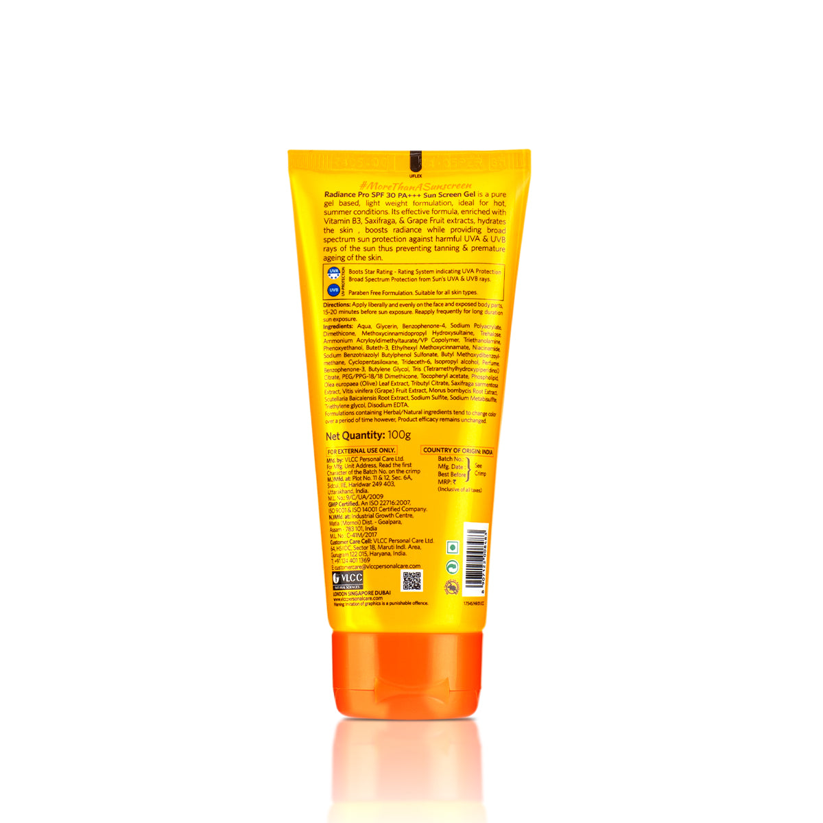 VLCC Radiance Pro SPF 30 PA+++ Sunscreen  Gel -  100 g with 25 g Extra - Image 5 - Buy from Indicrest