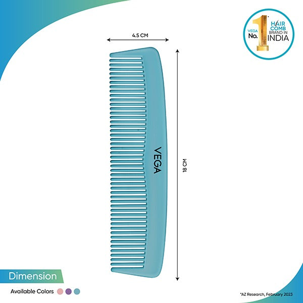 Vega RCB-04 Basix Hair Combs (Pack of 6)