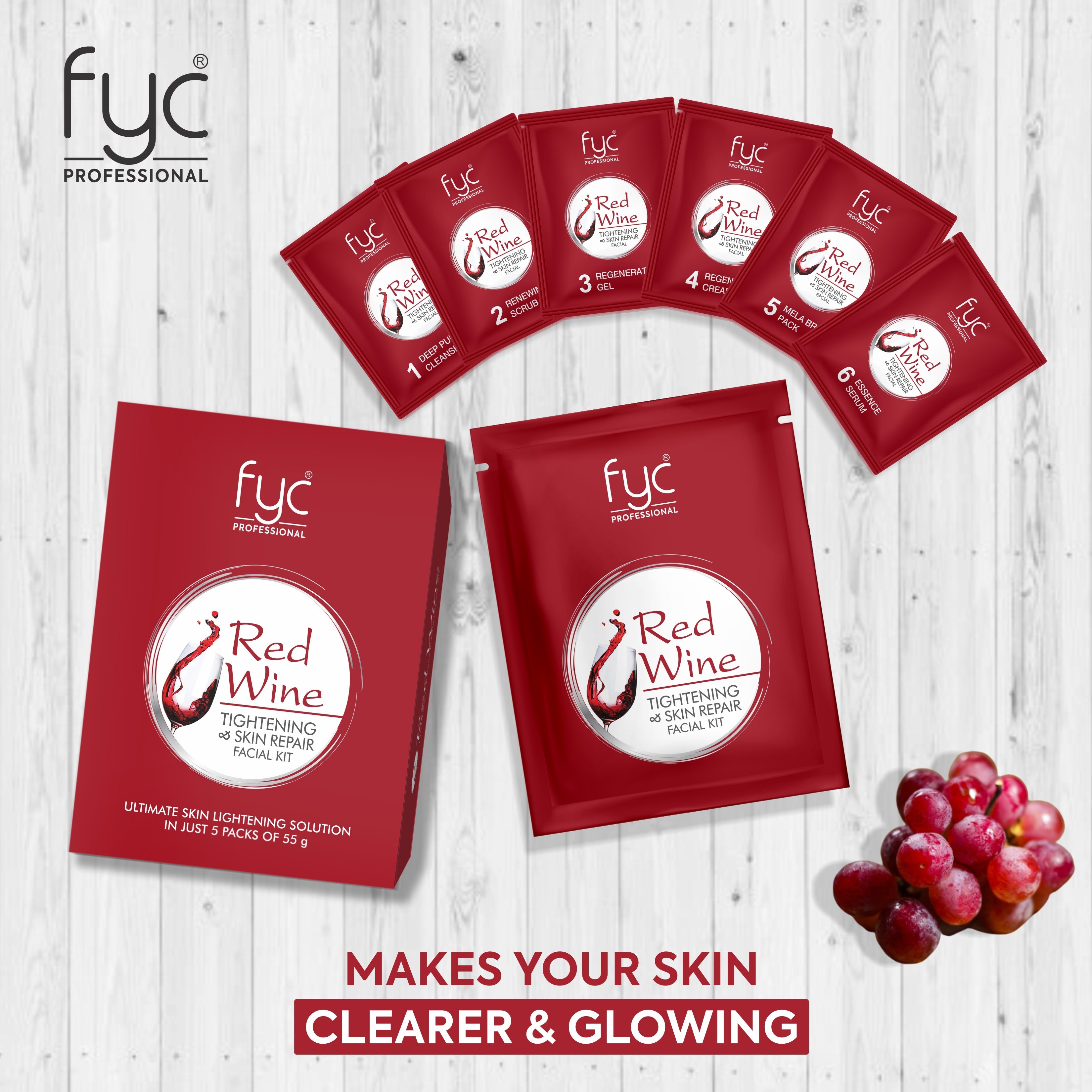 fyc-professional-redwine-facial-pouch-tightening-skin-repair-kit - Image 3 - Buy from Indicrest