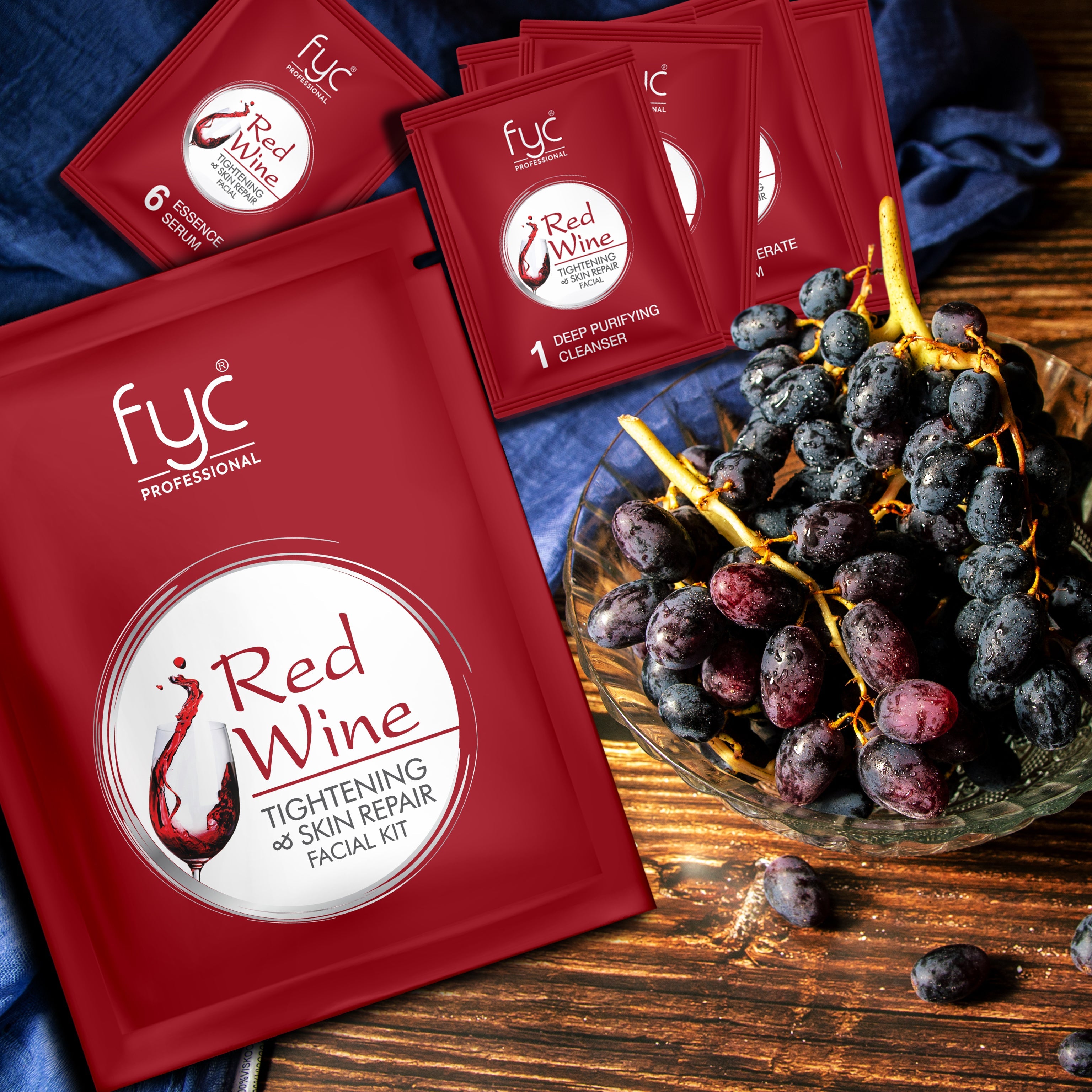 fyc-professional-redwine-facial-pouch-tightening-skin-repair-kit - Image 5 - Buy from Indicrest