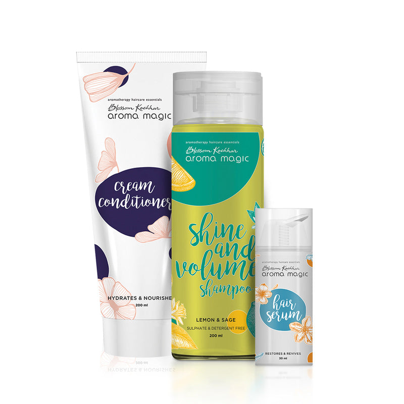 Aroma Magic Daily Hair Care Regime, Shampoo 200ml + Cream Conditioner 200ml + Hair Serum 30ml - Buy from Indicrest