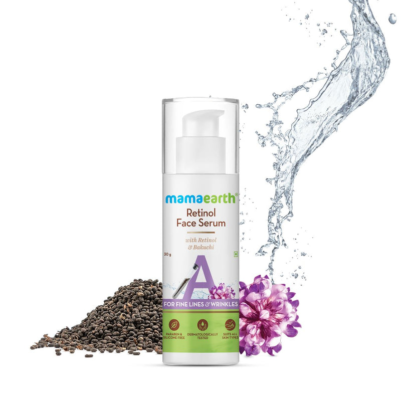 Mamaearth Retinol Face Serum with Retinol & Bakuchi for Fine Lines & Wrinkles, 30g - Buy from Indicrest