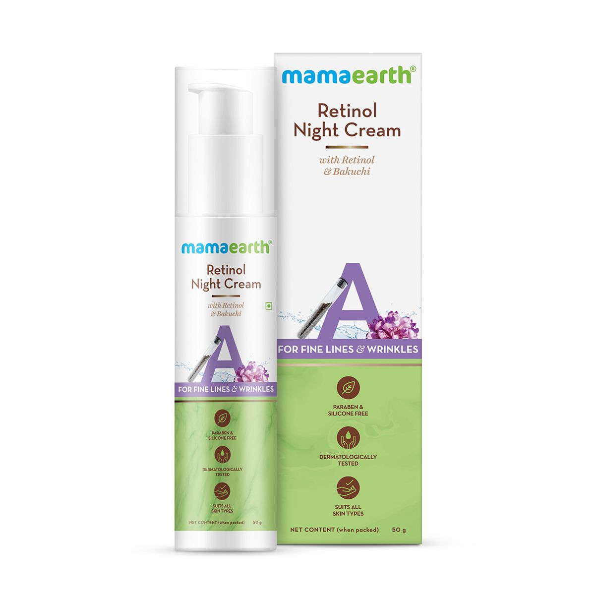 Mamaearth Retinol Night Cream For Women with Retinol and Bakuchi for Anti Aging, Fine Lines and Wrinkles, 50g - Image 8 - Buy from Indicrest
